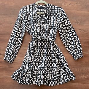 QUZU Black and White Dress
